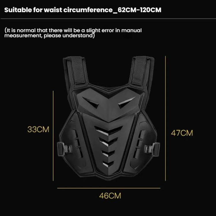 SULAITE Motocross Armor Vest Motorcycle Rider Chest Protection Equipment Racing Anti-Fall Armor Protector, Size: Uniform(White)
