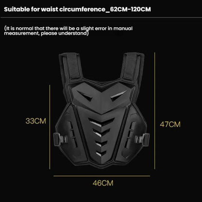 Gilet d'armure de Motocross SULAITE, équipement de protection de poitrine pour motard, armure de protection de course anti-chute, taille: uniforme (noir)