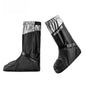 SULAITE Motorcycle Shoe Cover Thickened Anti-slip Wear-resistant Rain Shoes Outdoor Riding Adult Rain Boots, Size: S(Black Silver)