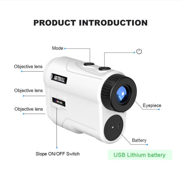 ARTBULL Lock Flag Ramp Outdoor Golf Laser Rangefinder Telescope, Specification: 1000m