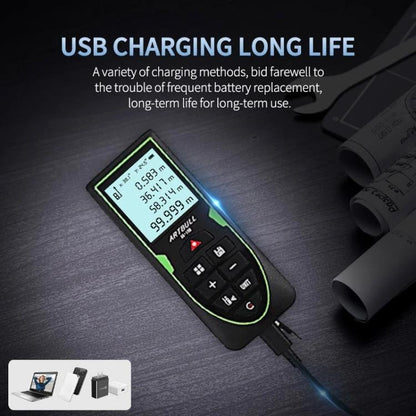 ARTBULL Laser Distance Meter Handheld Room Measuring Instrument Electronic Ruler(100m)