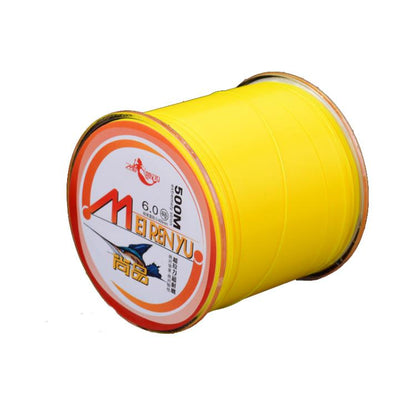 Meirenyu 500m Semi-floating Rocky Fishing Line Wear-resistant Lure Nylon Fishing Line, Size: 4.0(Yellow)