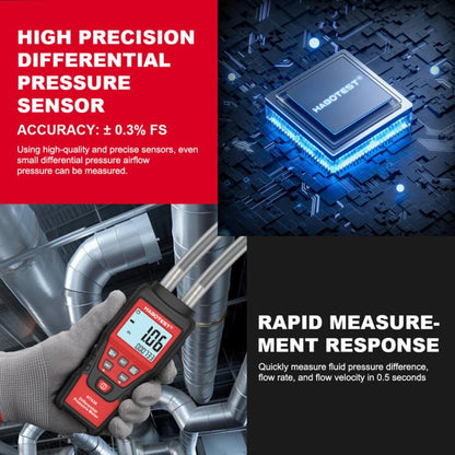 HABOTEST HT636 Highly Precision Differential Pressure Gauge Digital Micropressure Tester