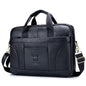 BULL CAPTAIN 048 Porte-documents rétro grand format en cuir de vachette véritable pour homme (noir)