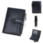 Baellerry N3256 Women Short Wallet Simple Bifold Zipper Coin Purse Soft Leather Buckle Money Clip(Black)