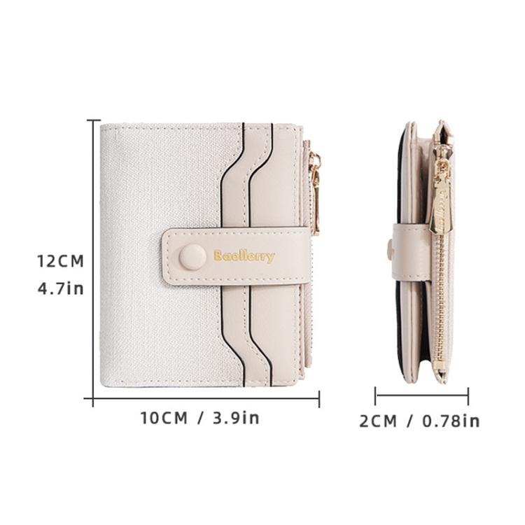 Baellerry NR118 Women Short Wallet Gradient Color Multi Card Zipper Coin Purse(Light Blue)