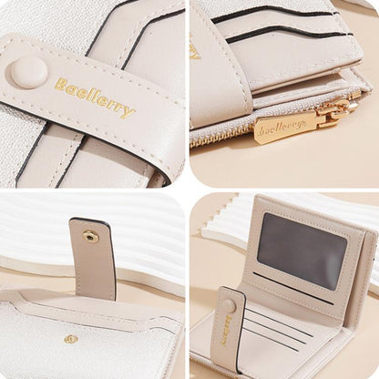 Baellerry NR118 Women Short Wallet Gradient Color Multi Card Zipper Coin Purse(Light Blue)