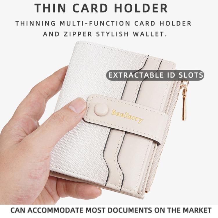 Baellerry NR118 Women Short Wallet Gradient Color Multi Card Zipper Coin Purse(Light Blue)