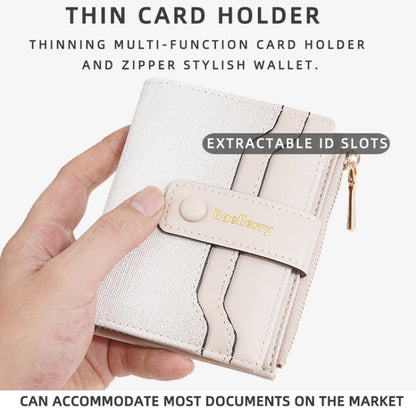 Baellerry NR118 Women Short Wallet Gradient Color Multi Card Zipper Coin Purse(Light Blue)