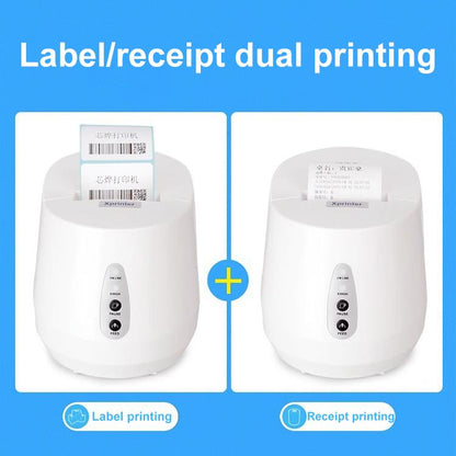 Xprinter XP-237B Barcode QR Code Supermarket Receipt Label Thermal Printer, Spec: USB+BT(US Plug)