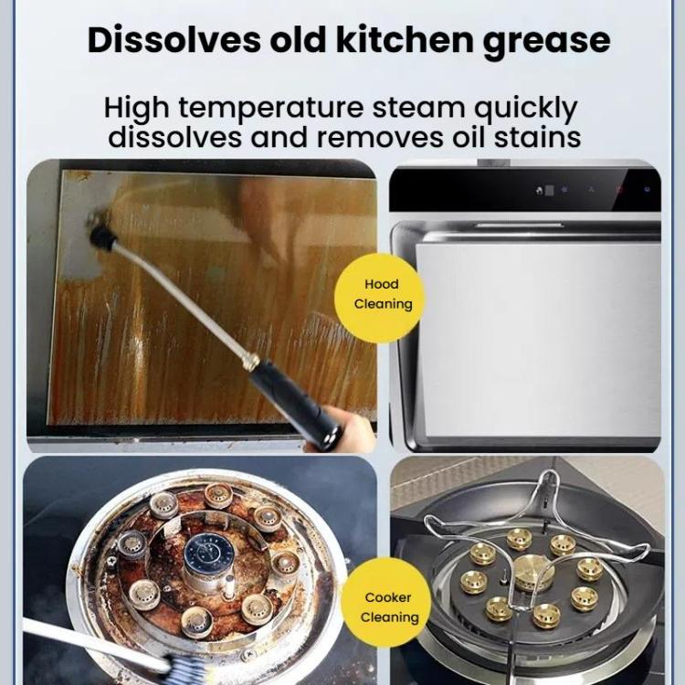 YAERDUN 1500W High Temperature Steam Cleaner Smart Digital Kitchen Hood Bathroom Cleaning Machine, Size: 110V US Plug(Beige)