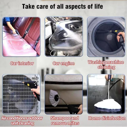 YAERDUN 1500W High Temperature Steam Cleaner Smart Digital Kitchen Hood Bathroom Cleaning Machine, Size: 220V AU Plug(Black White)