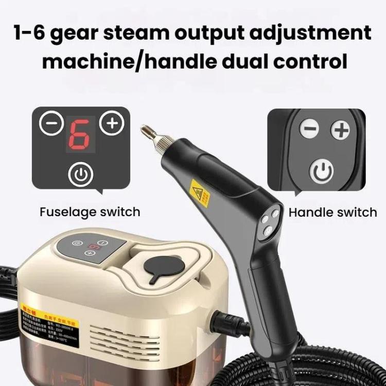 YAERDUN 1500W High Temperature Steam Cleaner Smart Digital Kitchen Hood Bathroom Cleaning Machine, Size: 110V US Plug(Red Black)