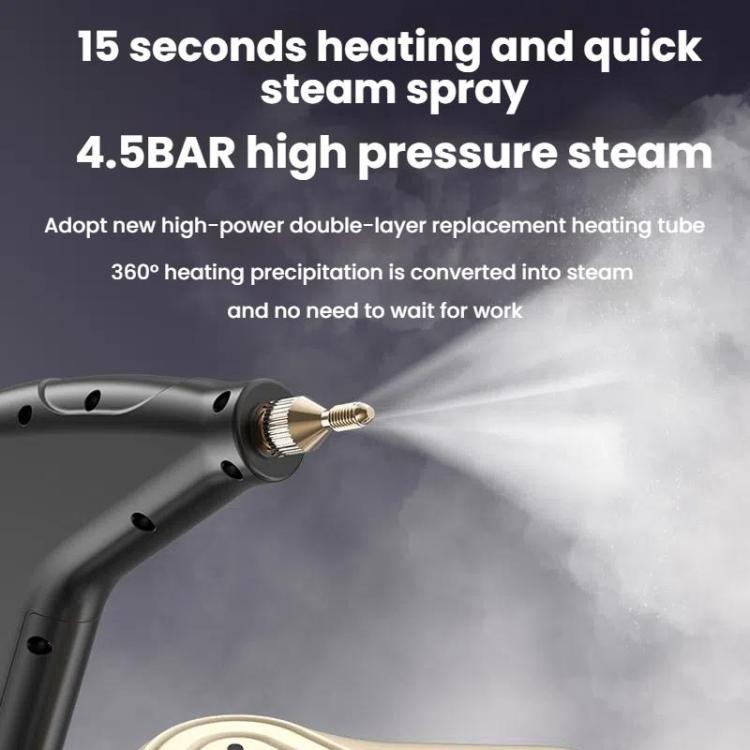 YAERDUN 1500W High Temperature Steam Cleaner Smart Digital Kitchen Hood Bathroom Cleaning Machine, Size: 110V US Plug(Beige)