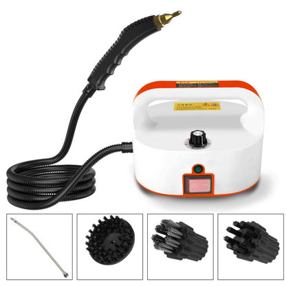 YAERDUN Steam Cleaner High Pressure High Temperature Kitchen Hood Multifunctional Household Cleaning Machine, Spec: 110V US Plug ( 2 Flat 1 Round )(Orange)