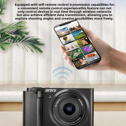 Ordro G930 8.0MP 5K CCD Digital Camera 5X Optical Zoom & Wide-Angle 3.2" Touch Screen Vlogging Camera(White)