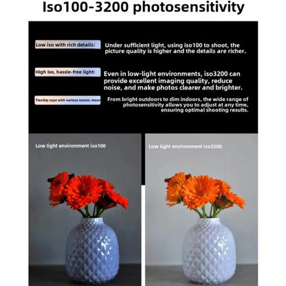 Ordro G930 8.0MP 5K CCD Digital Camera 5X Optical Zoom & Wide-Angle 3.2" Touch Screen Vlogging Camera(White)