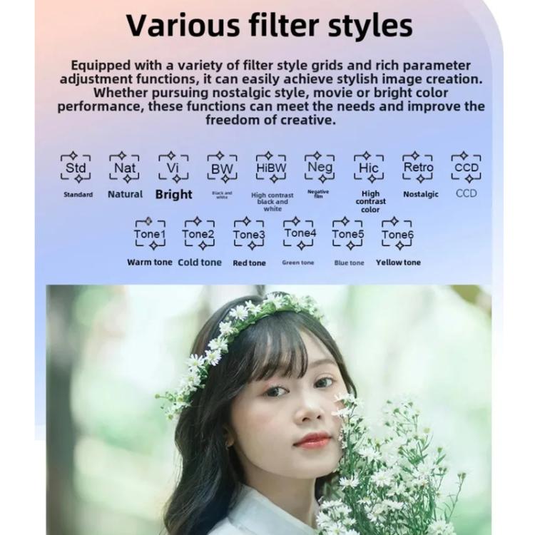 Ordro G930 8.0MP 5K CCD Digital Camera 5X Optical Zoom & Wide-Angle 3.2" Touch Screen Vlogging Camera(Black)