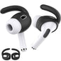 For AirPods Pro 2 AhaStyle PT189 1pair Ear Caps Silicone Anti-Lost and Non-Slip Ear Hooks(Black Small)