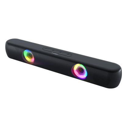 Enceinte Bluetooth 5.0 TWS RGB T-WOLF B320 Barre de son de bureau Caisson de basses Support USB / AUX / TF / FM (Noir)