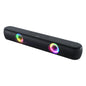 Enceinte Bluetooth 5.0 TWS RGB T-WOLF B320 Barre de son de bureau Caisson de basses Support USB / AUX / TF / FM (Noir)
