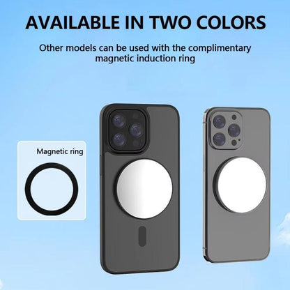 HEPAIL 101D-A Miroir magnétique pour selfie de téléphone portable Magsaef, miroir convexe d'assistance photo arrière HD (Noir)