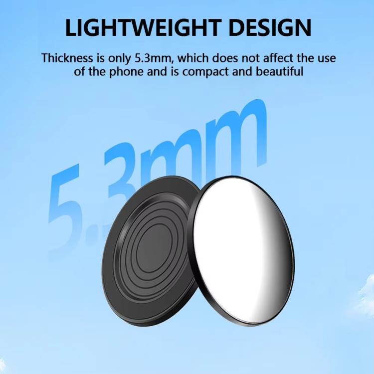 HEPAIL 101D-A Miroir magnétique pour selfie de téléphone portable Magsaef, miroir convexe d'assistance photo arrière HD (Noir)