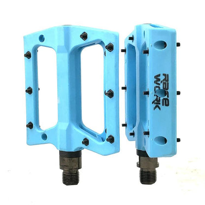 RACEWORK RK091 1pair Mountain Bike Nylon Fiber Pedals Cycling Anti-slip Pedals(Blue)