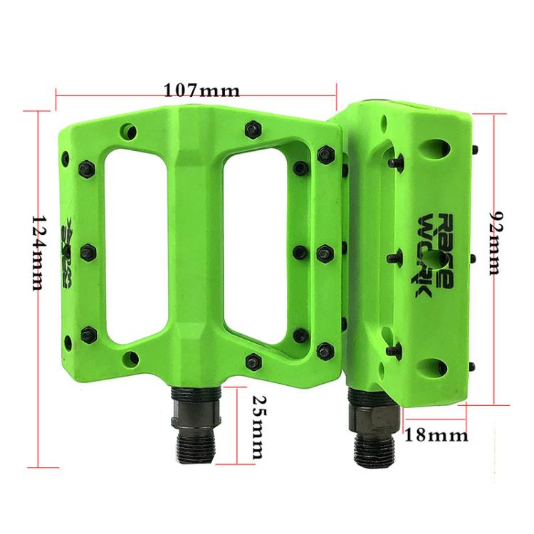 RACEWORK RK091 1pair Mountain Bike Nylon Fiber Pedals Cycling Anti-slip Pedals(Blue)