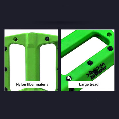 RACEWORK RK091 1pair Mountain Bike Nylon Fiber Pedals Cycling Anti-slip Pedals(Gray)