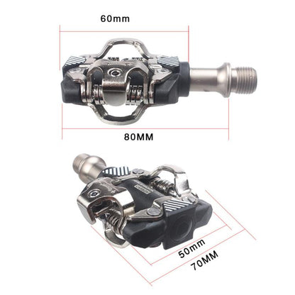 RACEWORK M8100 Mountain Bike Self-locking Pedal Ultra-light DU Bearing SPD Pedal, Color: Black Gold