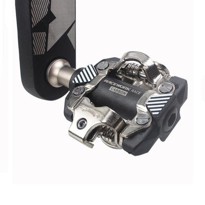 RACEWORK M8100 Mountain Bike Self-locking Pedal Ultra-light DU Bearing SPD Pedal, Color: Black