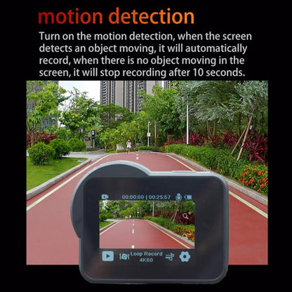 VIRAN V10 5K WiFi 2.0-Inch IPS Screen IP68 Waterproof Six-Axis Anti-Shake Sports Camera(Black)