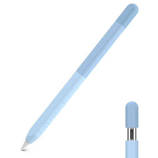 For Apple Pencil USB-C AhaStyle PT102-3 Stylus Gradient Color Silicone Pen Case(Blue)