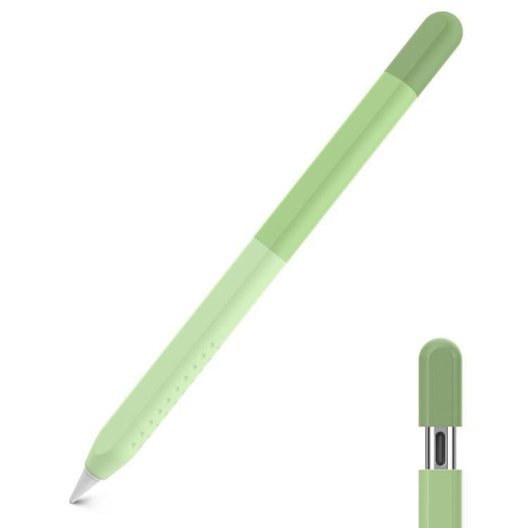 For Apple Pencil USB-C AhaStyle PT102-3 Stylus Gradient Color Silicone Pen Case(Green)