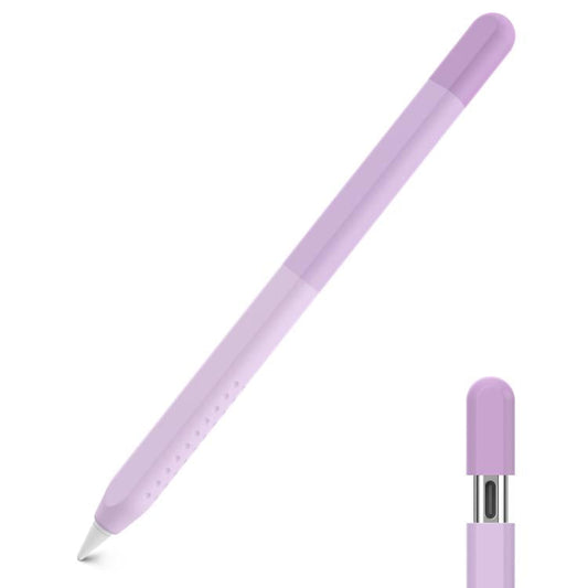 For Apple Pencil USB-C AhaStyle PT102-3 Stylus Gradient Color Silicone Pen Case(Purple)