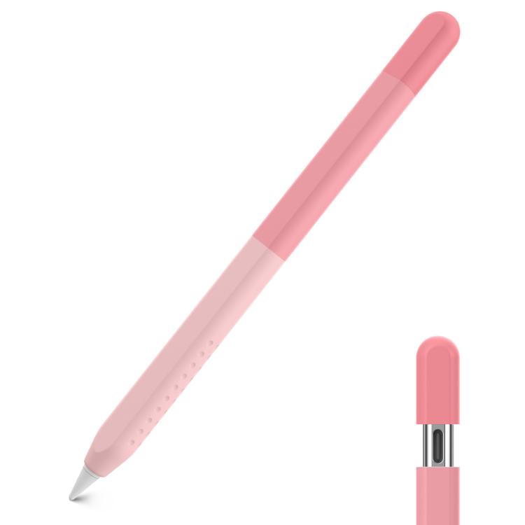 For Apple Pencil USB-C AhaStyle PT102-3 Stylus Gradient Color Silicone Pen Case(Pink)