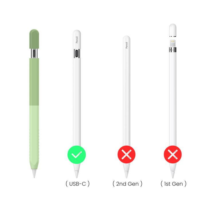 For Apple Pencil USB-C AhaStyle PT102-3 Stylus Gradient Color Silicone Pen Case(Pink)