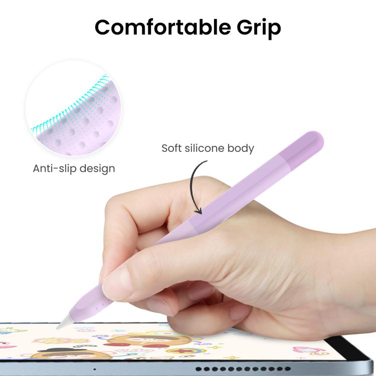 For Apple Pencil USB-C AhaStyle PT102-3 Stylus Gradient Color Silicone Pen Case(Green)