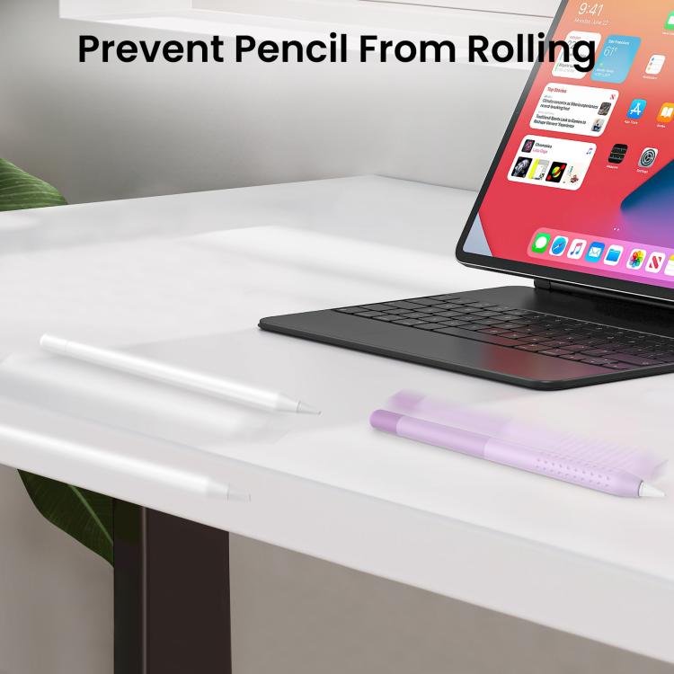 For Apple Pencil USB-C AhaStyle PT102-3 Stylus Gradient Color Silicone Pen Case(Green)