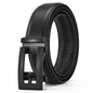 Dandali Men Leather Automatic Buckle Belt, Length: 130cm(Black)