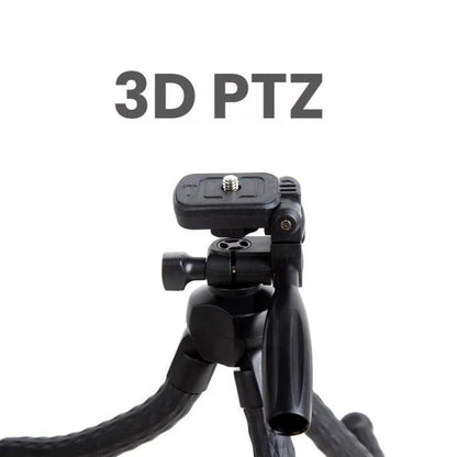 YUNTENG 3280 Octopus Tripod With 3-Way Pan Head Camera Phone Holder(Black)