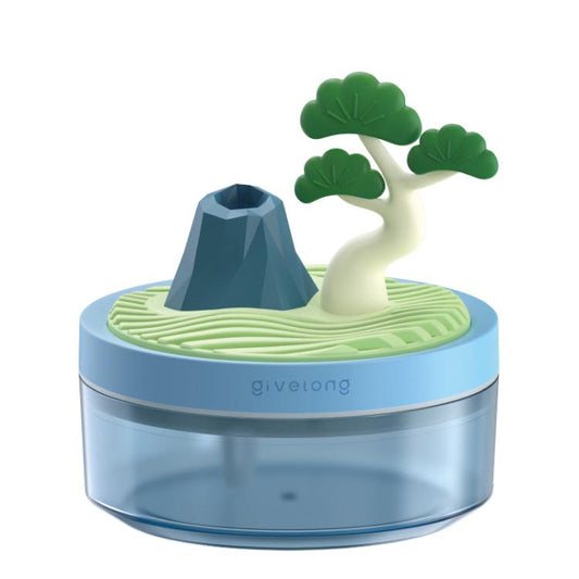 Givelong Mini Humidificateur portable de paysage, hydratant pour plantes, brumisateur, diffuseur d'aromathérapie USB pour voiture (Pin)