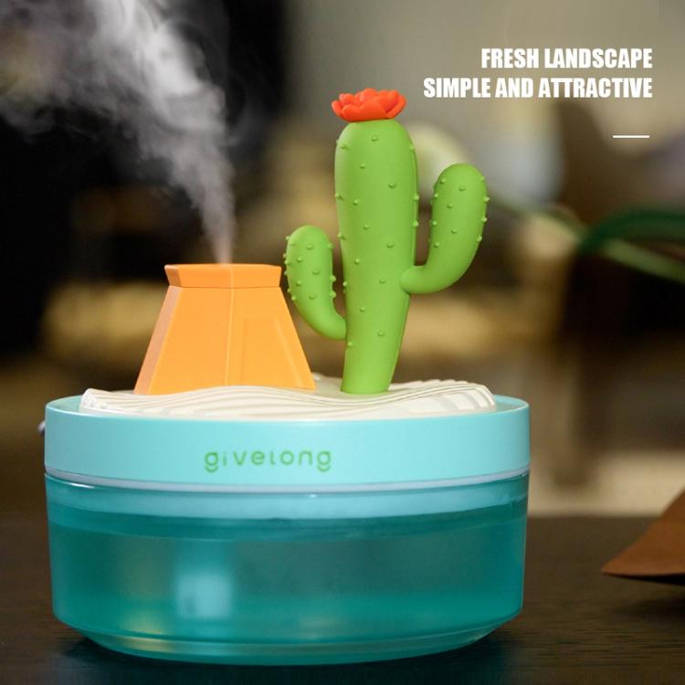 Givelong Mini Portable Landscape Humidifier Plant Pot Hydrator Mister USB Car Spray Aromatherapy Diffuser(Cherry Tree)