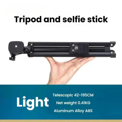 YUNTENG 1688L 16.5-77 Inch Phone Camera Selfie Stick Tripod With Bluetooth Remote Control(Black)