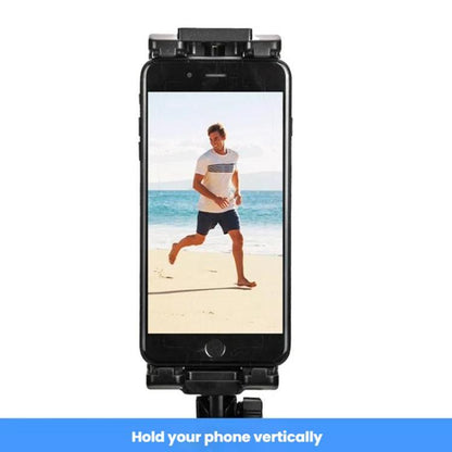 YUNTENG VCT-320 Adjustable Hot Shoe Tablet & Phone Mount Clamp Holder with Dual 1/4 Inch Screw Holes for 5.1-9.9 Inch Devices(Black)