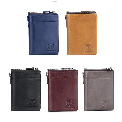 BULL CAPTAIN 050 RFID Anti-theft Top Layer Multi-Slot Wallet with Detachable Coin Purse(Gray)