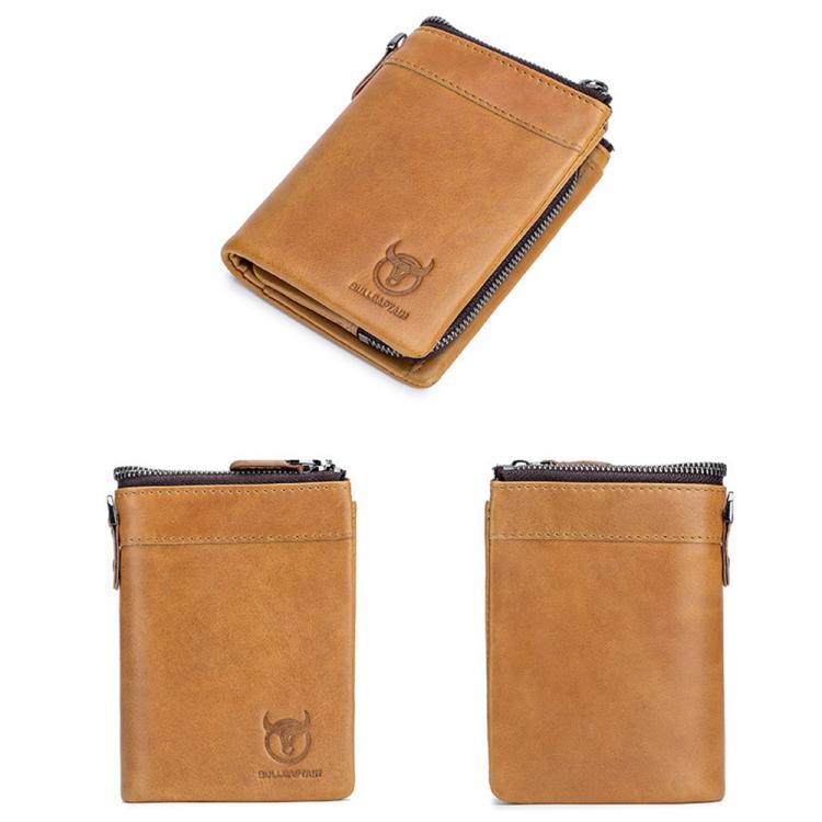 BULL CAPTAIN 050 RFID Anti-theft Top Layer Multi-Slot Wallet with Detachable Coin Purse(Gray)
