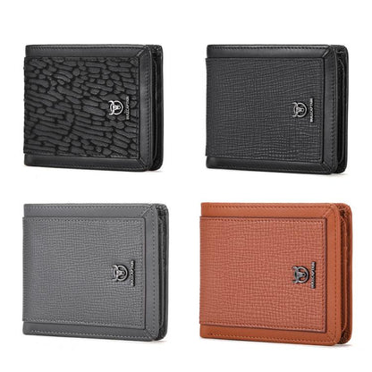 BULL CAPTAIN 07 RFID Anti-theft Top-layer Cowhide Multiple Card Slots Wallet(Gray)