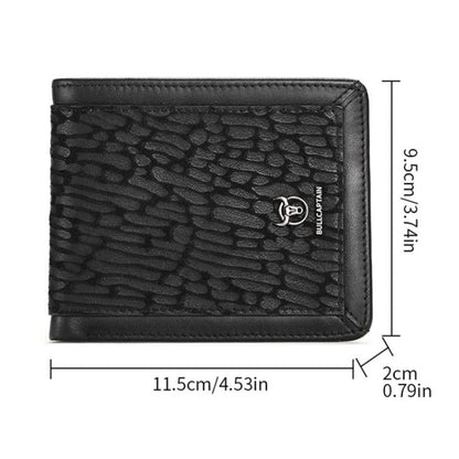 BULL CAPTAIN 07 RFID Anti-theft Top-layer Cowhide Multiple Card Slots Wallet(Gray)